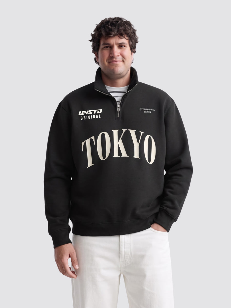 Plus Size Tokyo Quarter-Zip Sweatshirt