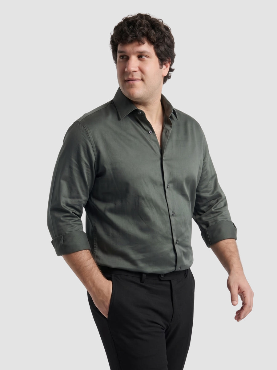 Satin Stretchable Premium Plus Size Shirt