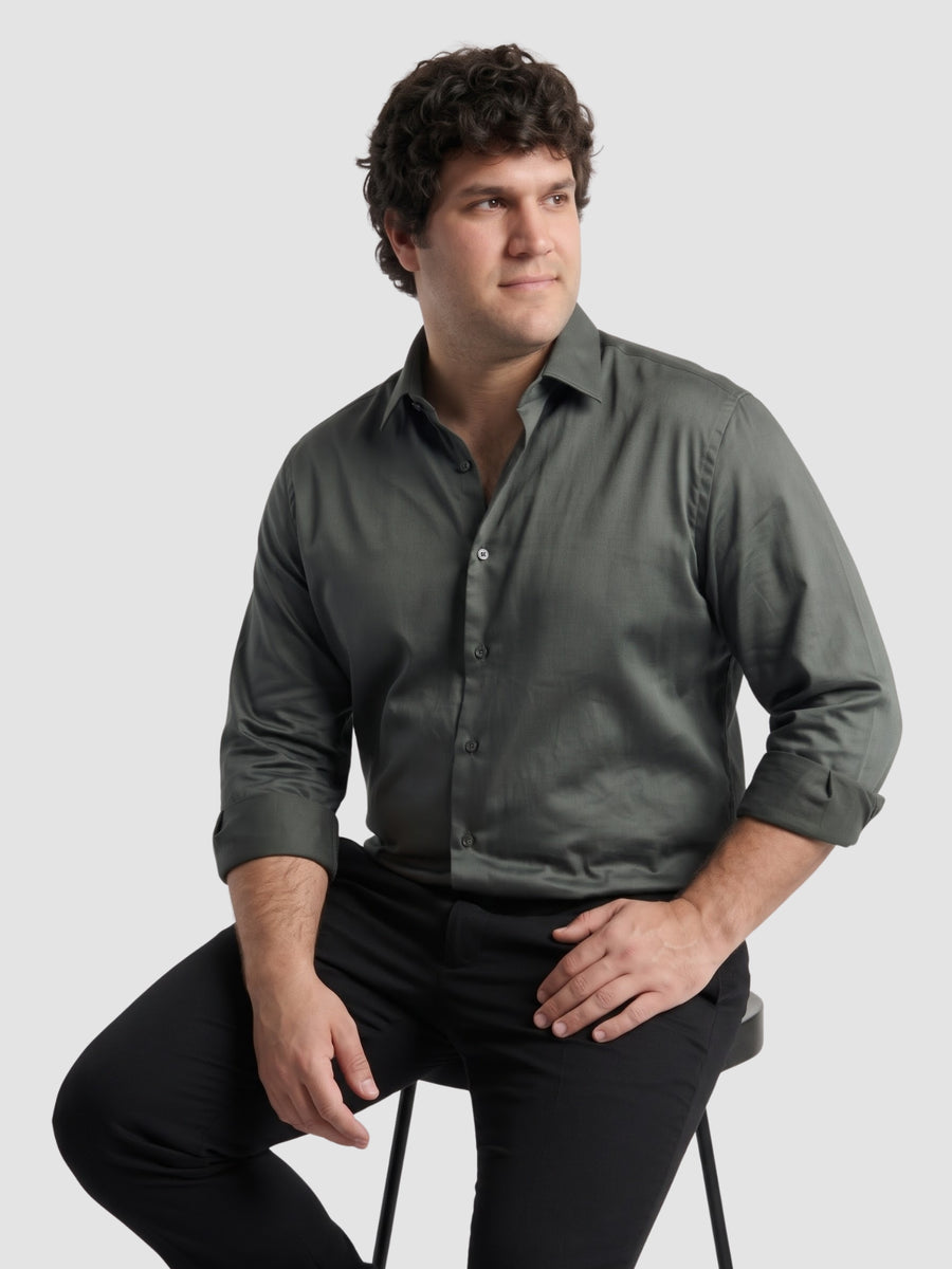 Satin Stretchable Premium Plus Size Shirt
