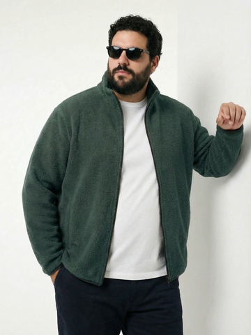 Fleece Heavy Weight Plus size Zipper Jacket