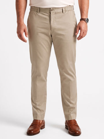 Satin Cotton Plus Size Chinos