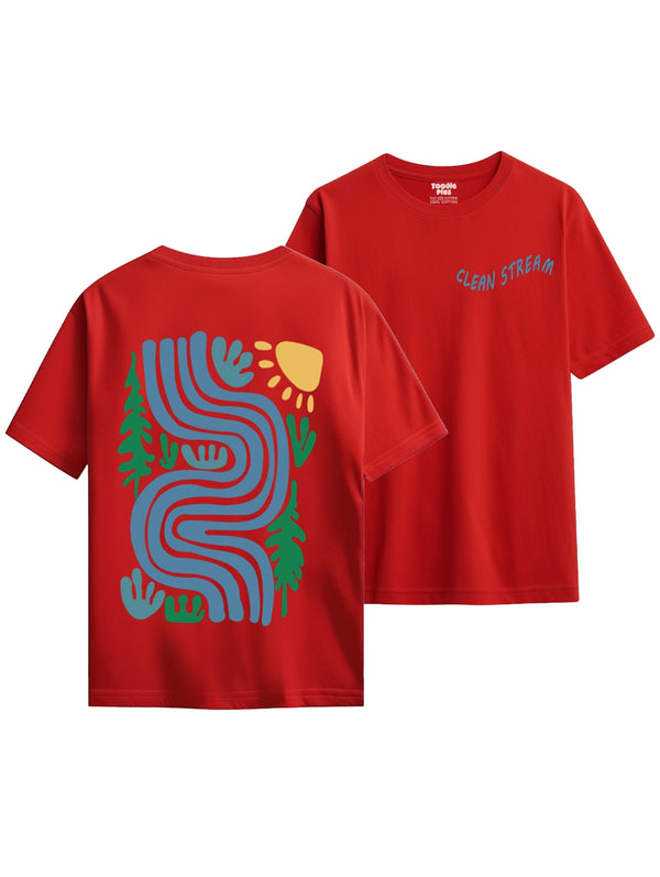 Clean steam T-shirt in Red