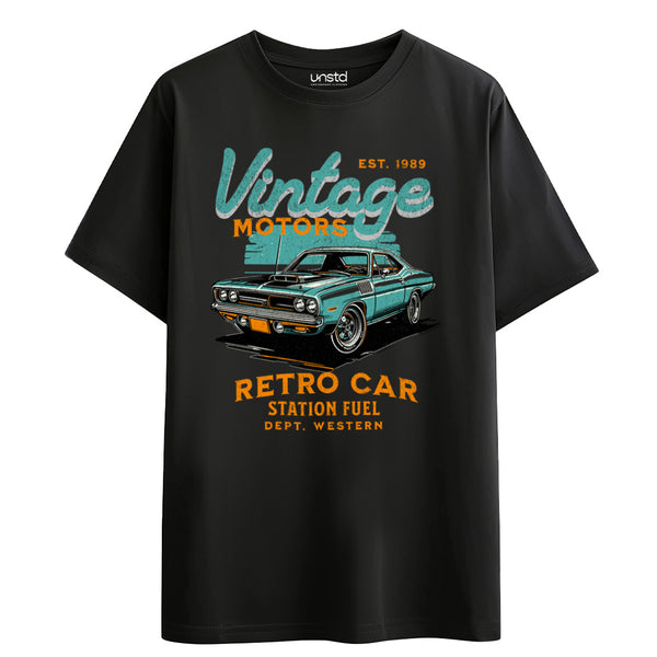 Vintage Motors T-Shirt in Black