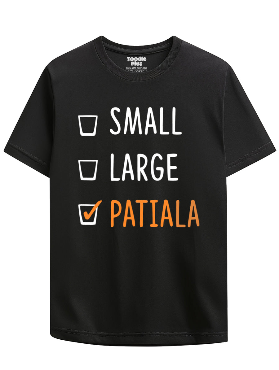 Patiala Peg Plus Size T-Shirt
