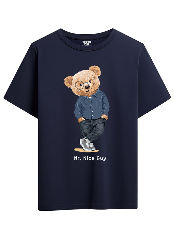 Nice Bear T-Shirt in Navy Blue