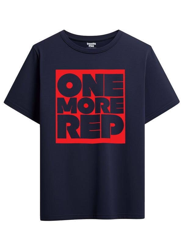 One More Rep Gym T-Shirt in Navy Blue
