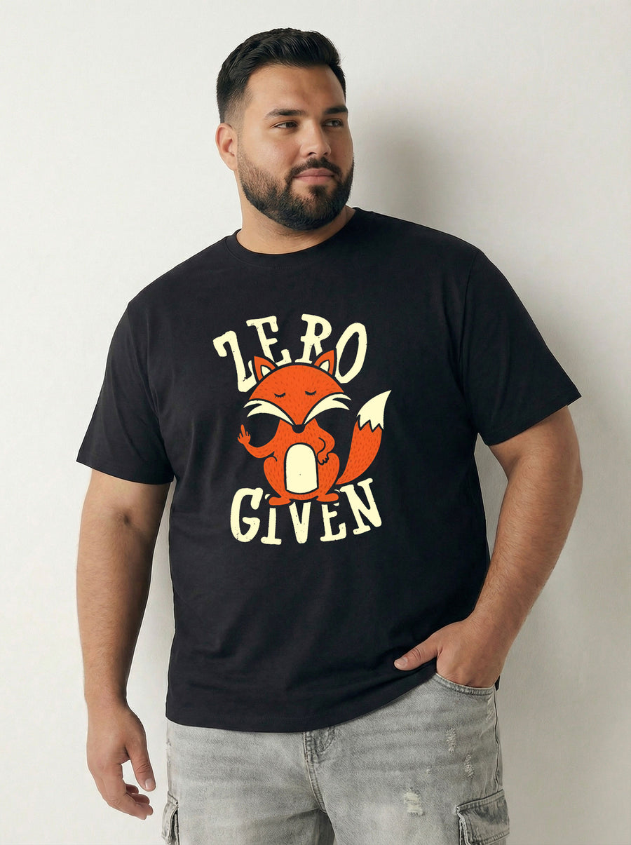 Zero Fox Given Plus Size Men T-shirt