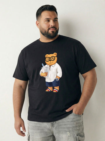 Beach Bear Plus Size Men T-shirt