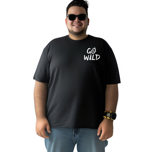 Go Wild Size T-Shirt in Navy Blue