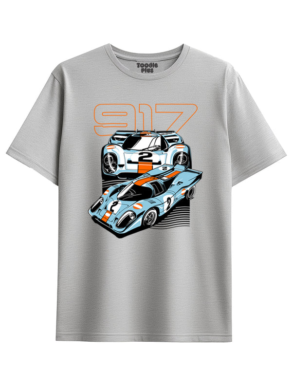 917 Racing Car T-Shirt in Grey Melange