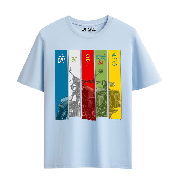 Om Mane Padme Hum T-Shirt in Ice Blue