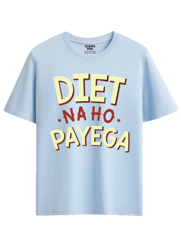 Diet Na Ho Payega T-Shirt in Ice Blue