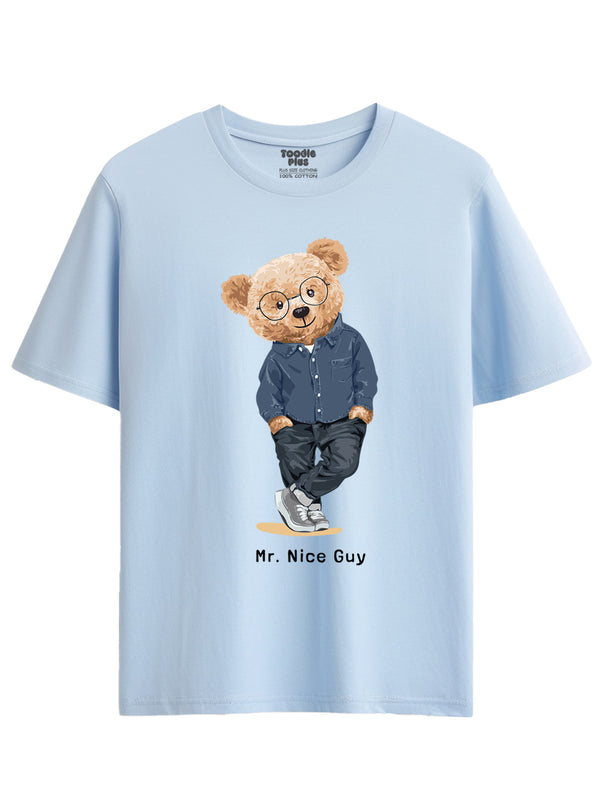 Nice Bear T-Shirt in Ice Blue