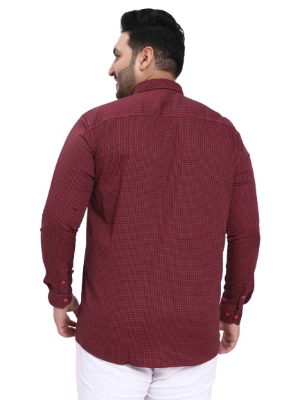 Maroon Satin Cotton Shirt