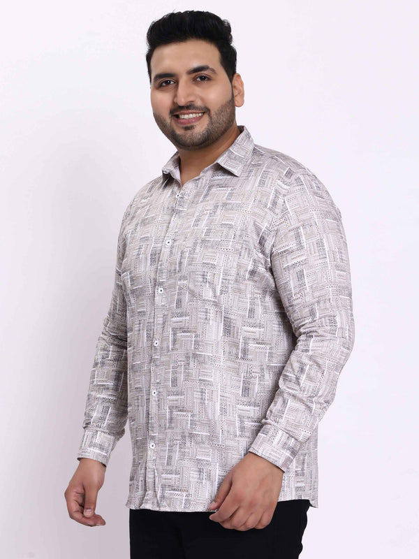 White Ink Blue Printed Shirt in -