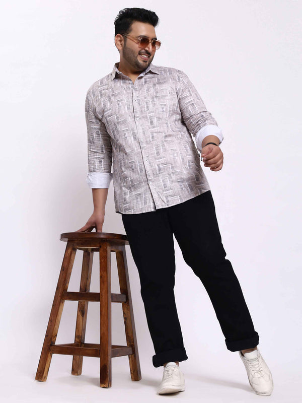 White Ink Blue Printed Shirt in -