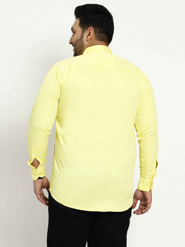 Lemon Yellow White Grey Cut n Sew Shirt in -