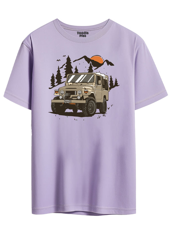 Mountain Jeep T-Shirt in Lavender