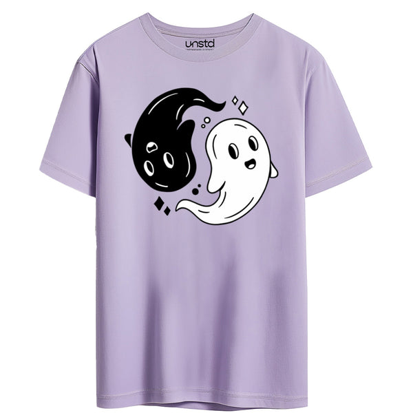 Ying yang ghosts Unisex T-Shirt in Lavender