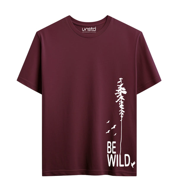 Be Wild T-Shirt in Maroon