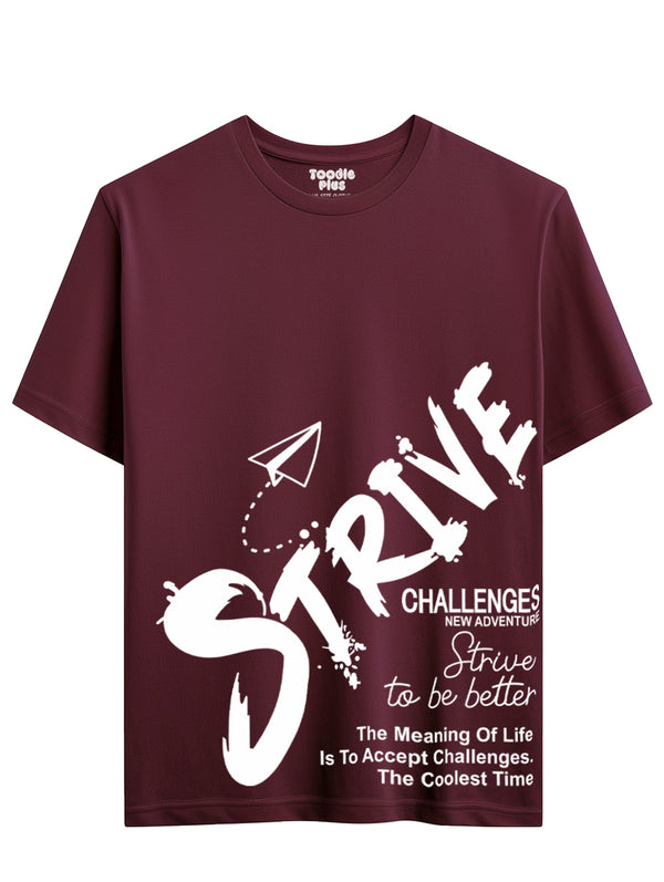 Strive T-shirt in Maroon