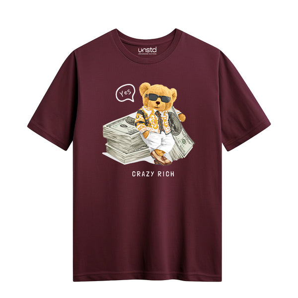 Crazy Rich T-Shirt in Maroon