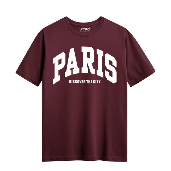 Paris T-Shirt in Maroon