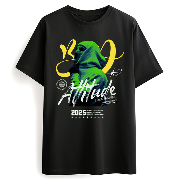 Bad Attitude Streetwear T-Shirt in Black