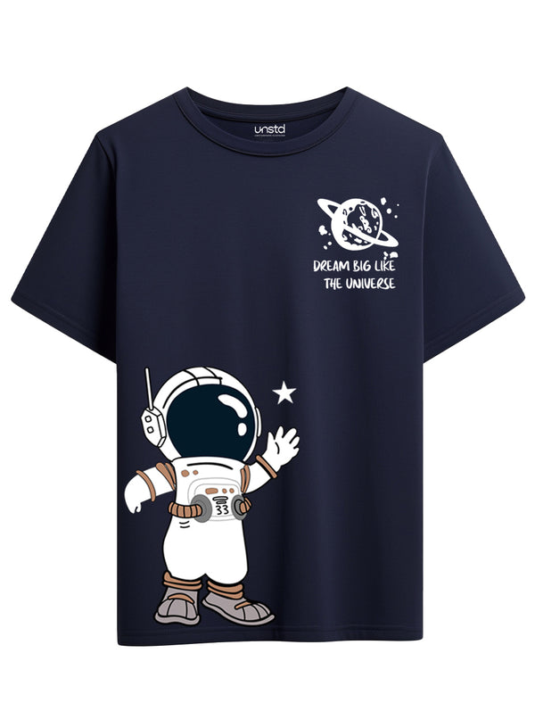 Dream Big Astraounaut T-Shirt in Navy Blue