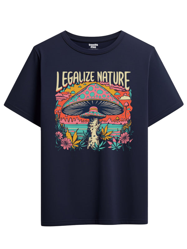 Legalize Nature T-Shirt in Navy Blue