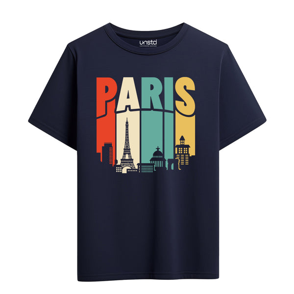 Paris City T-Shirt in Navy Blue