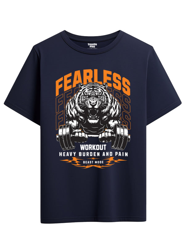 Workout Tiger T-Shirt in Navy Blue