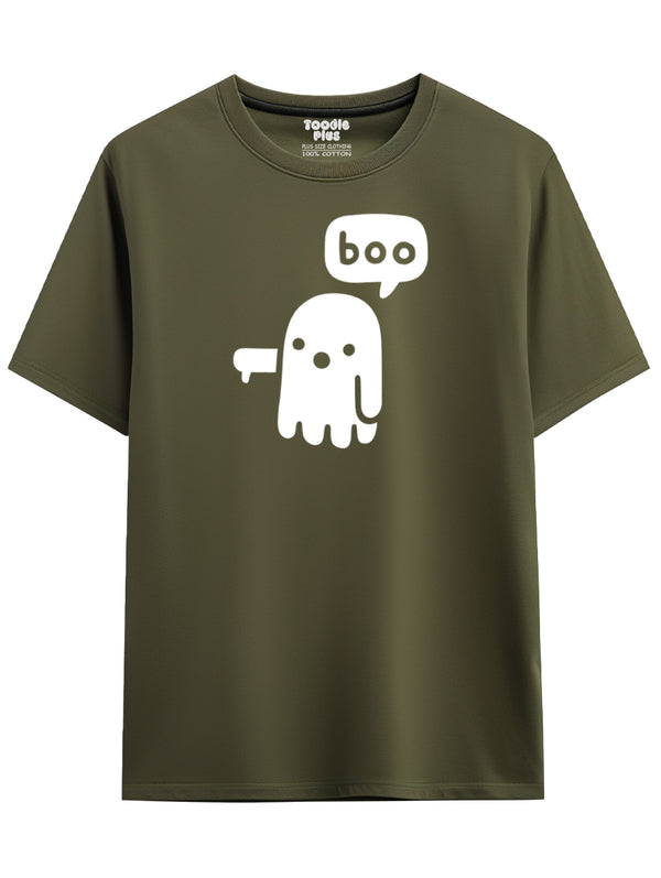 Ghost Of Disapproval Men's T-Shirt in Olive Green