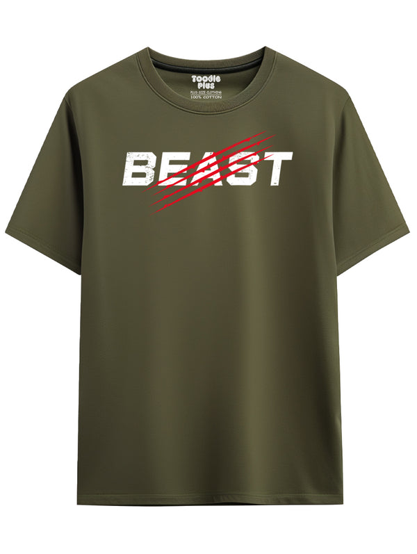 Beast Mode Gym T-Shirt in Olive Green
