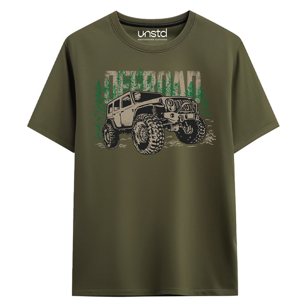 Offroad Travel Men's T-Shirt in Olive Green