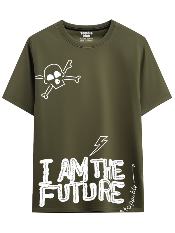 I am the Future T-shirt in Olive Green