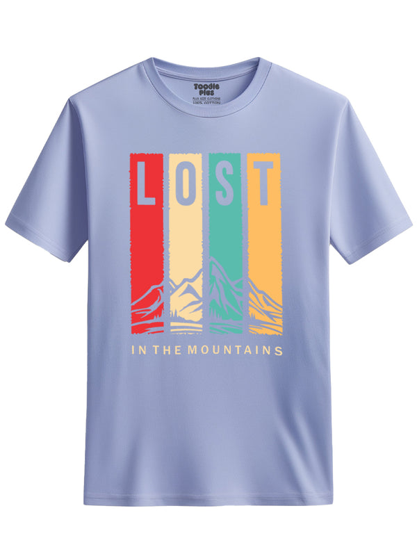 Lost in the mountains T-Shirt in Royal Blue