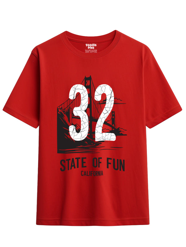 32 state of fun T-Shirt in Red