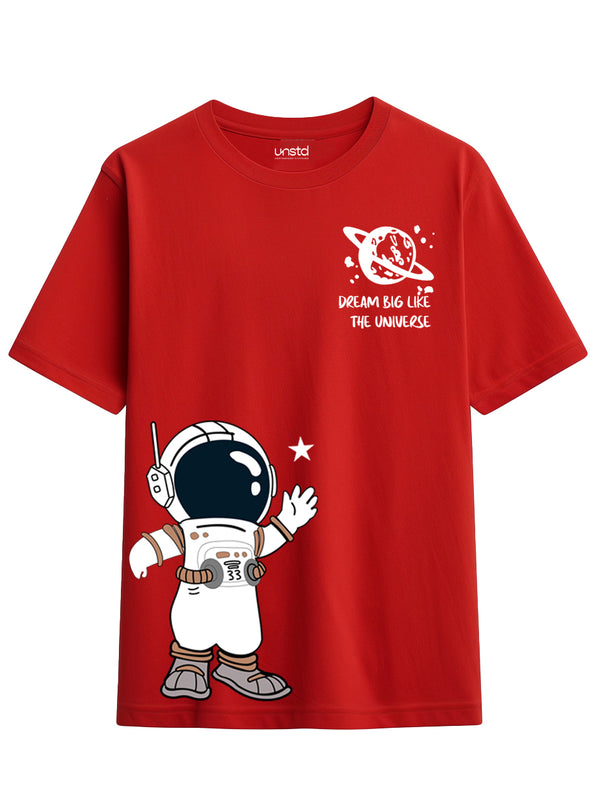 Dream Big Astraounaut T-Shirt in Red