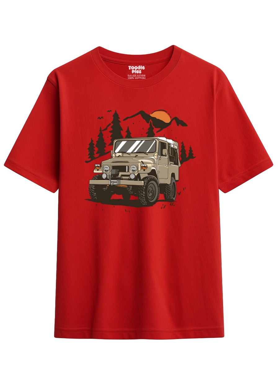 Mountain Jeep Plus Size T-Shirt