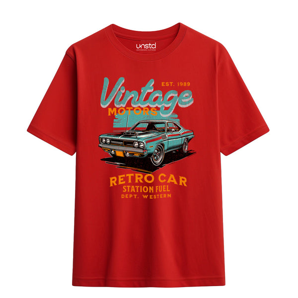 Vintage Motors T-Shirt in Red
