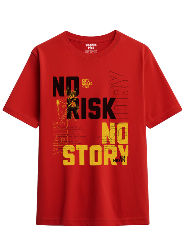 No risk No story T-Shirt in Red