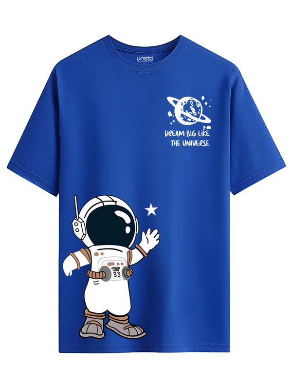 Dream Big Astraounaut T-Shirt in Royal Blue