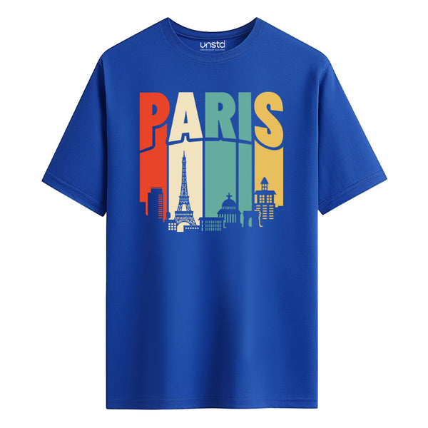 Paris City T-Shirt in Royal Blue