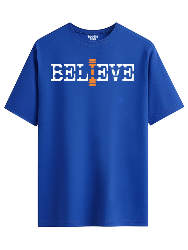Believe T-Shirt in Royal Blue