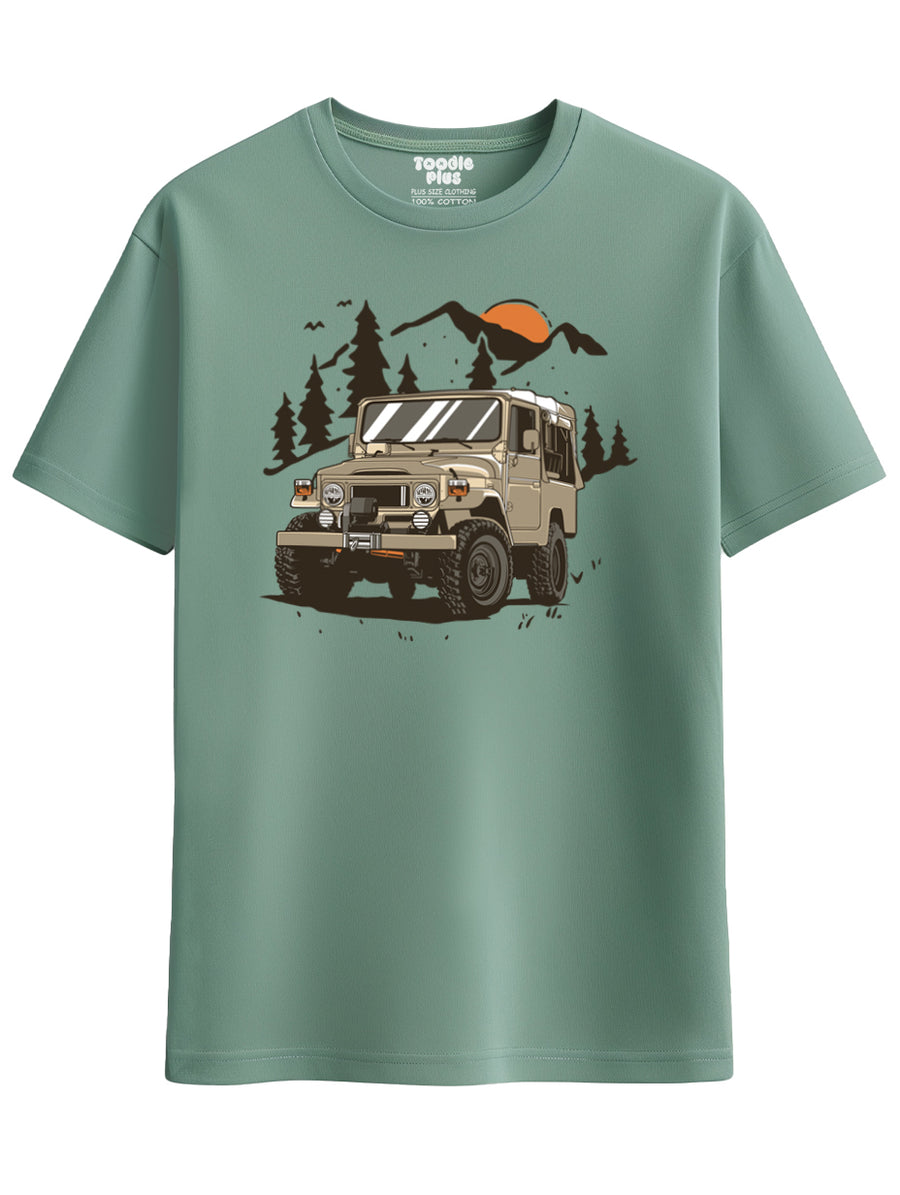 Mountain Jeep Plus Size T-Shirt
