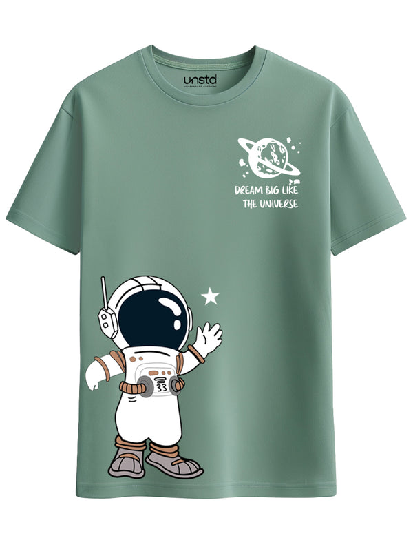 Dream Big Astraounaut T-Shirt in Sage Green