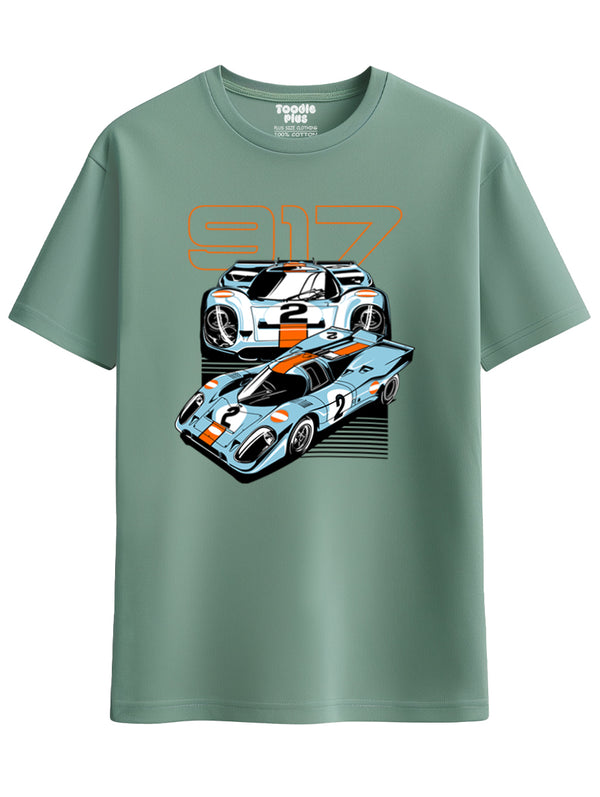 917 Racing Car T-Shirt in Sage Green