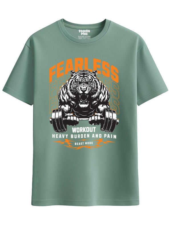 Workout Tiger T-Shirt in Sage Green