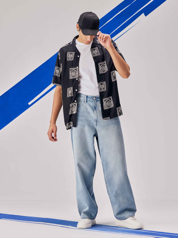 Printed Cuban Collar shirt